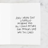 "Never Repay You" - Single Greeting Cards in Tangerine by Lissabeth Anglin - Interior