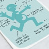 "My Dad Diagram" - Single Greeting Cards in Frost by Dawn Pope - Close-Up