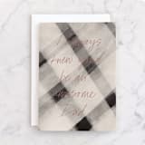 "Awesome dad" - Single Greeting Cards in Plaid by Stacey Meacham - Front