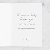 "Awesome dad" - Single Greeting Cards in Plaid by Stacey Meacham - Customizable Interior Example