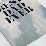 "The Best Dad Ever" - Single Greeting Cards in Navy by Nicoletta Savod - Close-Up