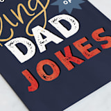 "Joke King" - Single Greeting Cards in Navy by Pixel and Hank - Close-Up