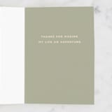 "Adventure" - Single Greeting Cards in Moss by Violet and Mae - Interior