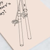 "Ski Dad" - Single Greeting Cards in Beige by Coit Creative - Close-Up
