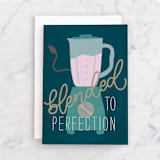 "Blended" - Single Greeting Cards in Deep Sea by Bethany Anderson - Front