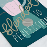 "Blended" - Single Greeting Cards in Deep Sea by Bethany Anderson - Close-Up