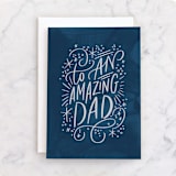 "To an Amazing Dad" - Single Greeting Cards in Navy by Alethea and Ruth - Front