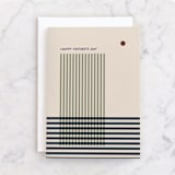 "Crossing stripes" - Single Greeting Cards in Blush by Alex Roda - Front