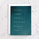 "LOVE YOU MORE" - Single Greeting Cards in Ocean by Snow and Ivy - Front