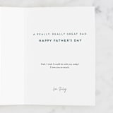 "LOVE YOU MORE" - Single Greeting Cards in Ocean by Snow and Ivy - Customizable Interior Example