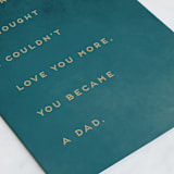 "LOVE YOU MORE" - Single Greeting Cards in Ocean by Snow and Ivy - Close-Up
