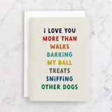 "Puppy Love" - Single Greeting Cards in Beige by Jessica Williams - Front