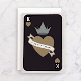 "King Of My Heart" - Single Greeting Cards in Ink by Maria Alou - Front