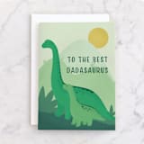 "Dino Dad" - Single Greeting Cards in Greenery by Tennie and Co. - Front