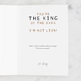 "The King" - Single Greeting Cards in Ochre by Vivian Yiwing - Customizable Interior Example
