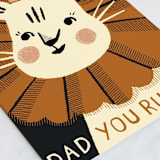 "The King" - Single Greeting Cards in Ochre by Vivian Yiwing - Close-Up