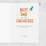 "Out of this World" - Single Greeting Cards in Space by Urban Daisies - Customizable Interior Example