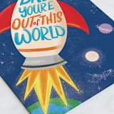 "Out of this World" - Single Greeting Cards in Space by Urban Daisies - Close-Up