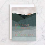 "Peaks and Valleys" - Single Greeting Cards in Spruce by Erin German - Front