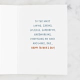 "Everything and more dad" - Single Greeting Cards in Colorful by Jessica Corliss - Interior