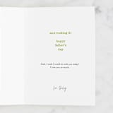 "Girl Dad Rock" - Single Greeting Cards in Moss by Baumbirdy - Customizable Interior Example