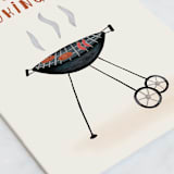 "Smoking Hot" - Single Greeting Cards in Cream by Juliana Zimmermann - Close-Up