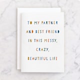"This Beautiful Life" - Single Greeting Cards in Cream by Jennifer A. Smith - Front