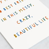 "This Beautiful Life" - Single Greeting Cards in Cream by Jennifer A. Smith - Close-Up