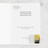 "Love You to Drill Bits" - Single Greeting Cards in Sky by Letter B Calligraphy - Customizable Interior Example