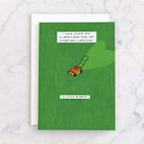 "A Little Mower" - Single Greeting Cards in Grass by Leanne Friedberg - Front