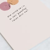 "Darlin'" - Single Greeting Cards in Rose by Chelsea Petaja - Close-Up