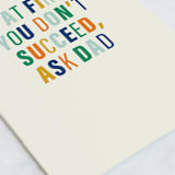 "ask dad" - Single Greeting Cards in Confetti by Ellen Schlegelmilch - Close-Up