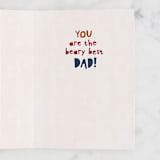 "Beary Best Dad" - Single Greeting Cards in Fawn by Kamala Nahas - Interior