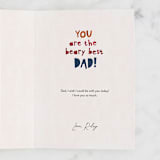 "Beary Best Dad" - Single Greeting Cards in Fawn by Kamala Nahas - Customizable Interior Example