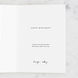 "Mountain Sky" - Single Greeting Cards in Navy by Summer Winkelman - Customizable Interior Example