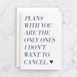 "Uncancelled Plans" - Single Greeting Cards in Parchment by Laura Condouris - Front