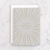 "Birthday Burst" - Single Greeting Cards in Grey by AK Graphics - Front