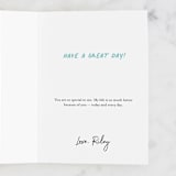 "Great Day" - Single Greeting Cards in Taupe by Louise Kay - Customizable Interior Example