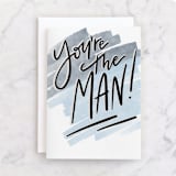 "You're The Man" - Single Greeting Cards in Cream by Ashley Presutti Beasley - Front