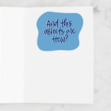 "From The Sassy Cat" - Single Greeting Cards in Royal Blue by Ashley Presutti Beasley - Interior