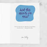 "From The Sassy Cat" - Single Greeting Cards in Royal Blue by Ashley Presutti Beasley - Customizable Interior Example