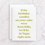 "Vegas" - Single Greeting Cards in Mustard by Lissabeth Anglin - Front
