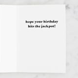 "Vegas" - Single Greeting Cards in Mustard by Lissabeth Anglin - Interior