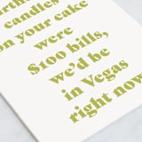 "Vegas" - Single Greeting Cards in Mustard by Lissabeth Anglin - Close-Up