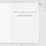 "Wise Old Man" - Single Greeting Cards in Navy by Alicia Schultz - Interior