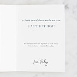 "Wise Old Man" - Single Greeting Cards in Navy by Alicia Schultz - Customizable Interior Example