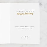 "Classic" - Single Greeting Cards in Platinum by Itsy Belle Studio - Customizable Interior Example