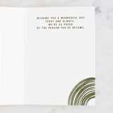 "Water Waves" - Single Greeting Cards in Moss by Kelly Watkins - Interior