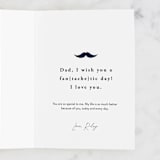 "fan{tache}tic" - Single Greeting Cards in Mist by Juliana Zimmermann - Customizable Interior Example