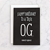 "OG Birthday" - Single Greeting Cards in Granite by Shannon Kohn - Front